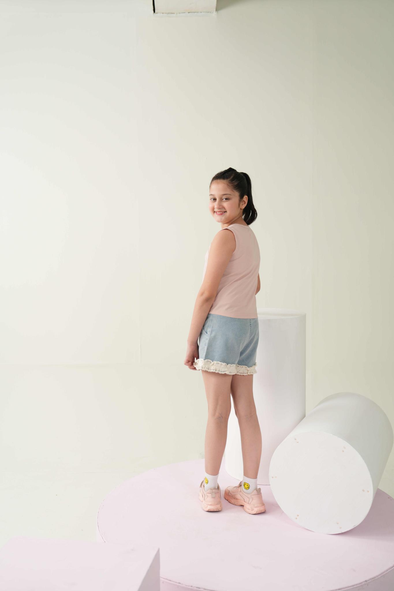 Ocean Lace Denim Shorts | Premium Kidswear – Littlemamco