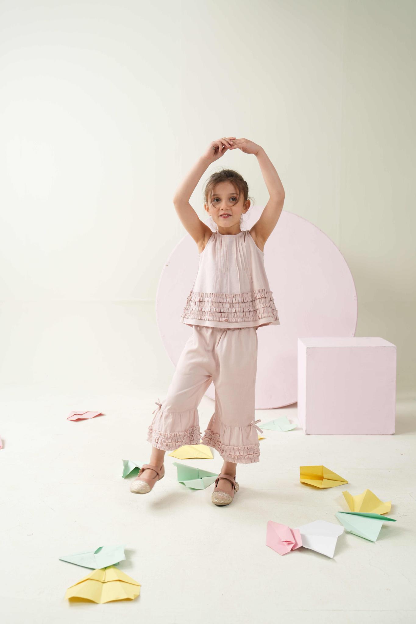 Blush Trim Summer Shirt | Premium Kidswear – Littlemamco