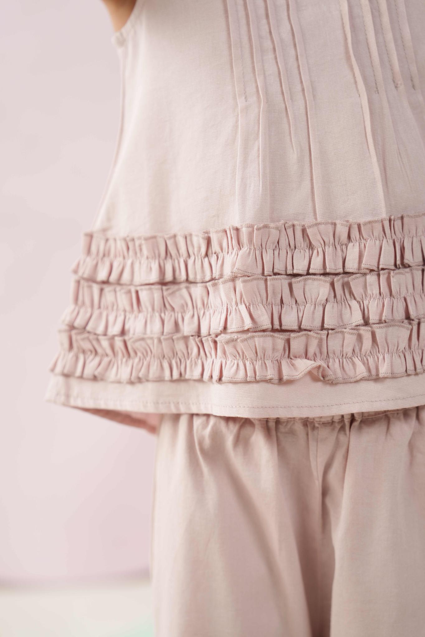 Blush Trim Summer Shirt | Premium Kidswear – Littlemamco