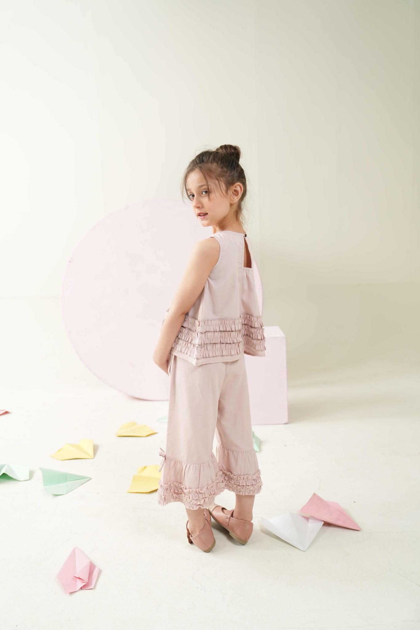 Blush Trim Summer Shirt | Premium Kidswear – Littlemamco