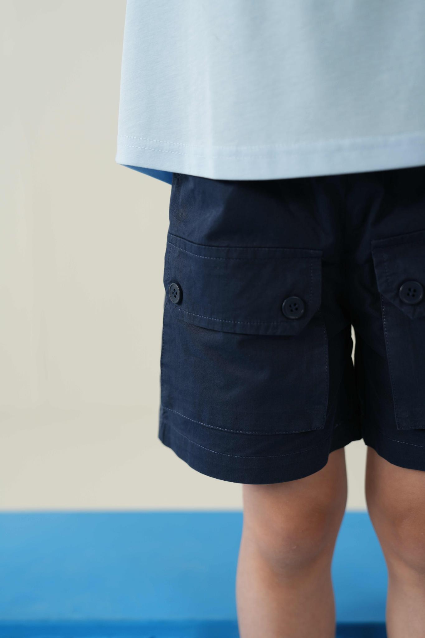 Midnight Blue Play Shorts | Premium Kidswear – Littlemamco