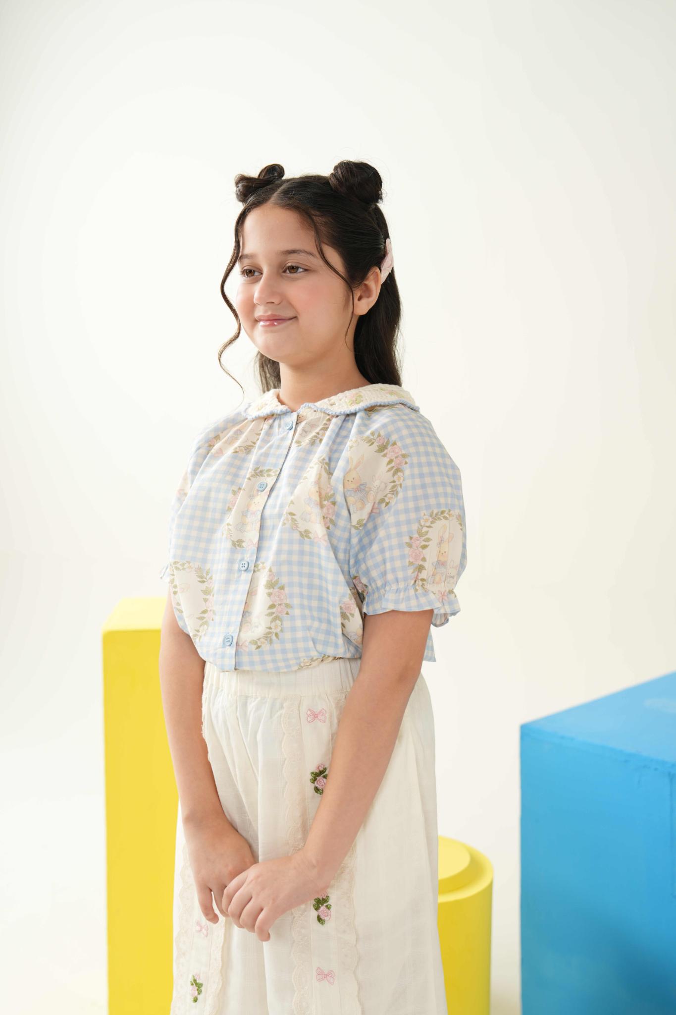 Blue Bunny Blossom Shirt | Premium Kidswear – Littlemamco