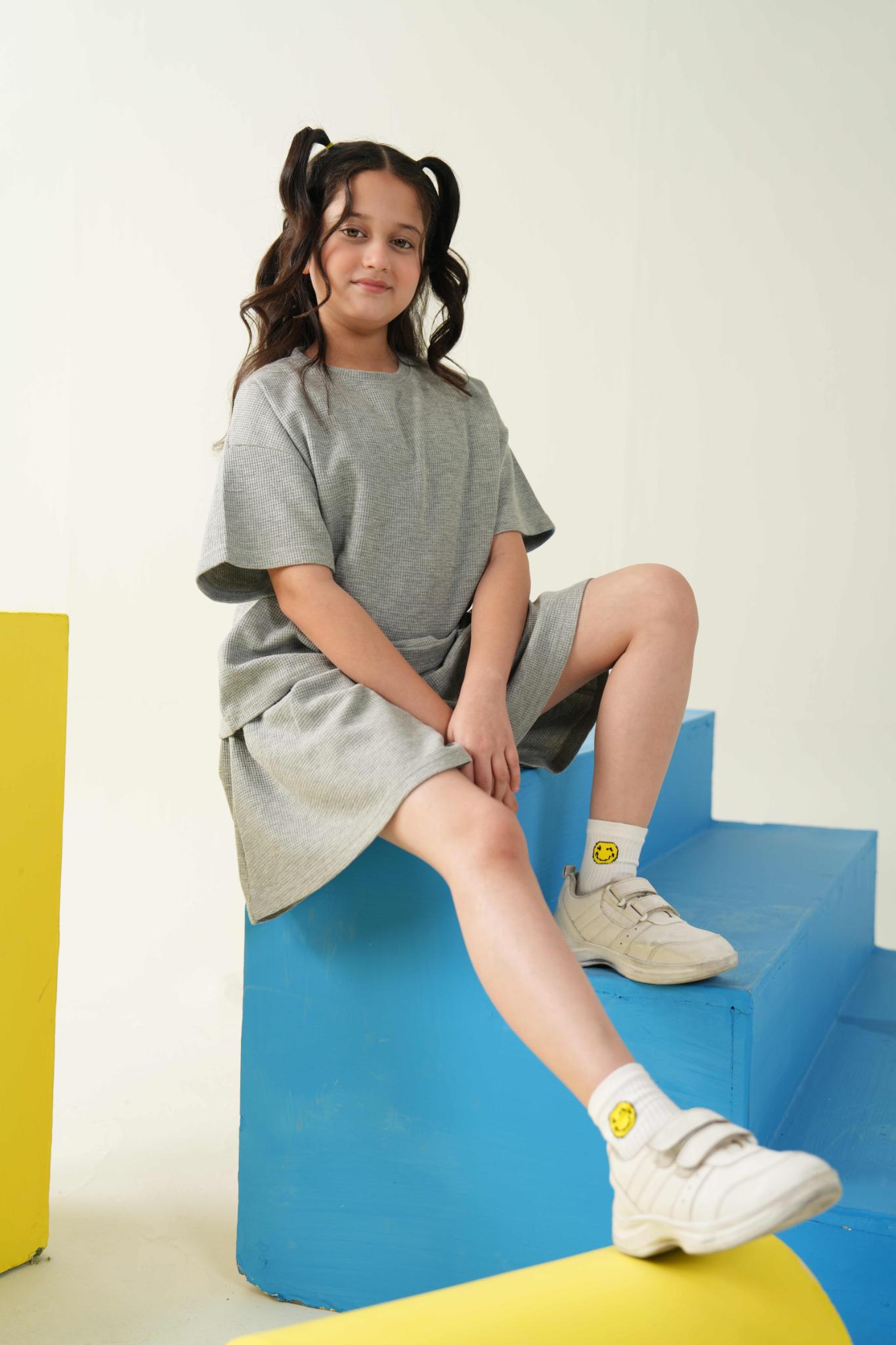 Cloud Grey Waffle Comfort Set | Premium Kidswear – Littlemamco