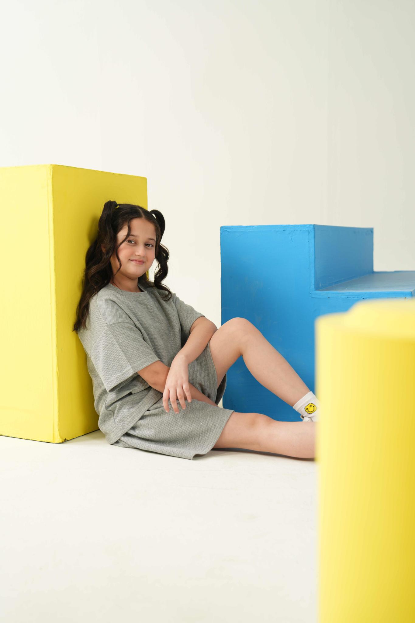 Cloud Grey Waffle Comfort Set | Premium Kidswear – Littlemamco