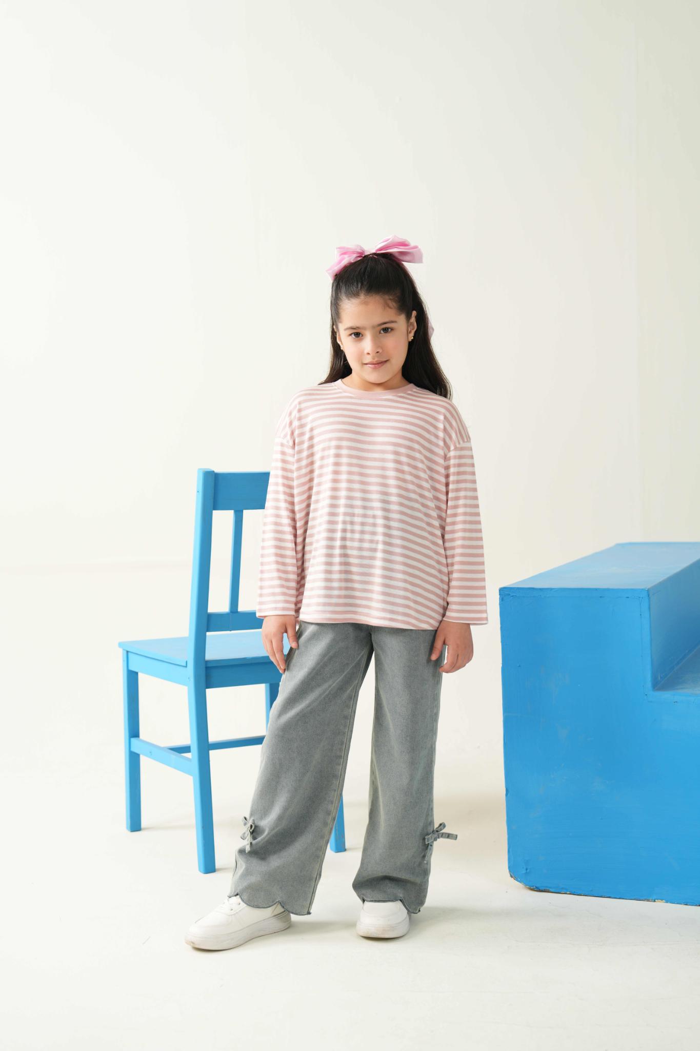 Pink Candy Stripe Tee | Premium Kidswear – Littlemamco