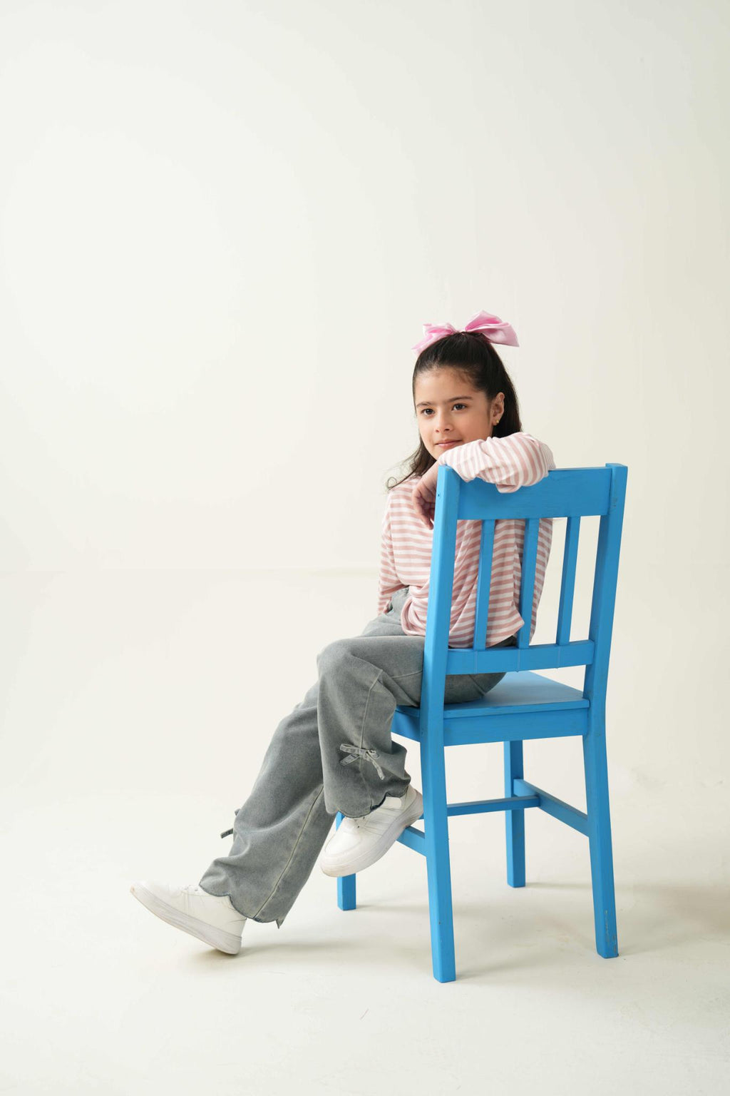 Twirl Bow Denim Jeans | Premium Kidswear – Littlemamco